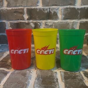 Travis Scott CACTI Tour Cups Set of 3 | Red Yellow Green | New - never used